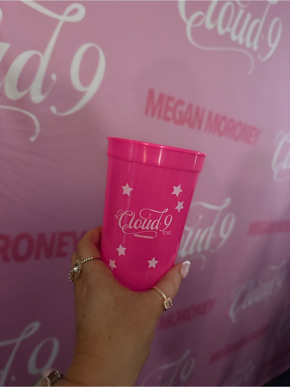 Megan Moroney Cloud 9 8/21 VIP Meet and Greet Pink Cup - Picture 2 of 5